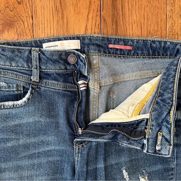 Pilcro Anthropologie Blue Skinny Distressed Jeans, 27 - Picture 3 of 10